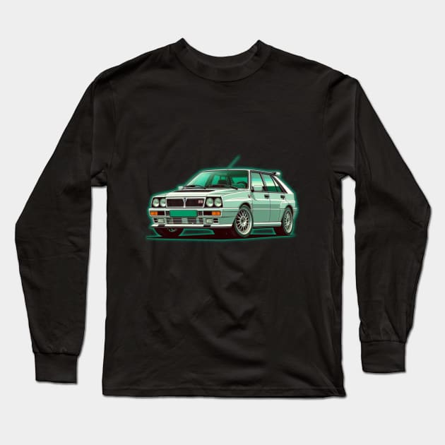 Lancia Delta HF Integrale 8v Long Sleeve T-Shirt by VintageCarsShop